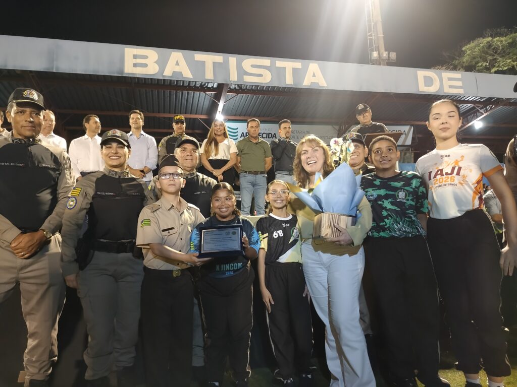 Fátima Gavioli abre Jogos Internos dos Colégios Militares em Aparecida de Goiânia como madrinha da competição